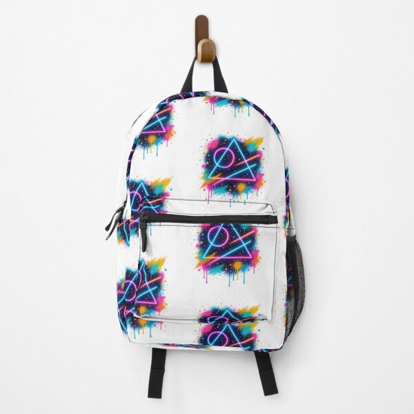 Item preview,  Neon Geometry / Neon Geometry – Retro Triangle Art with Color Splash designed and sold by Gletschie.