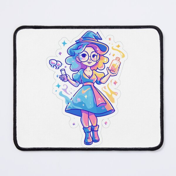 Item preview, Vodka Witch – Cute Magical Cartoon Sorceress with Glowing Bottle | Funny Drinking Wizard designed and sold by Tommy's Arts.