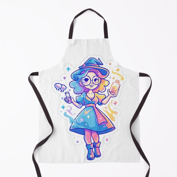 Item preview, Vodka Witch – Cute Magical Cartoon Sorceress with Glowing Bottle | Funny Drinking Wizard designed and sold by Tommy's Arts.