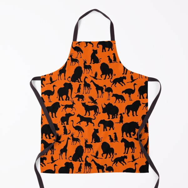 Item preview, African Animal Pattern on an Orange Background | Animal Art | Animal Silhouette designed and sold by UnhingedBird.