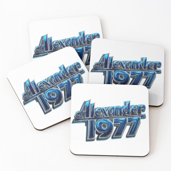 Item preview, Alexander 1977 – Retro Chrome Name Design designed and sold by AlexLineArt.