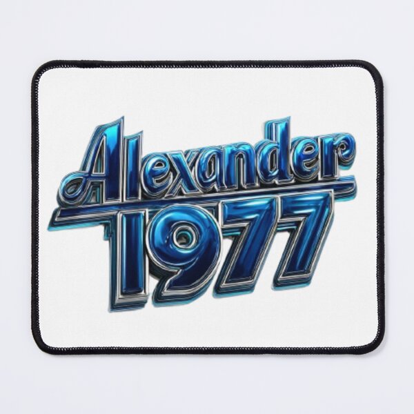 Item preview, Alexander 1977 – Retro Chrome Name Design designed and sold by AlexLineArt.