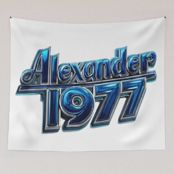 Item preview, Alexander 1977 – Retro Chrome Name Design designed and sold by AlexLineArt.