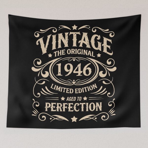 Item preview, Born in 1946 vintage 80th birthday whiskey themed designed and sold by Alexaltay.