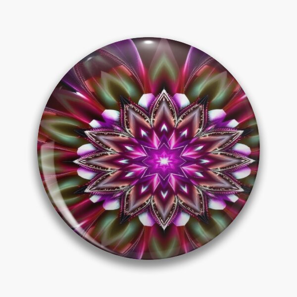 Item preview, Neo-Botanic Matrix “Fractal Bloom” | Amethyst and Jade Geometric Floral Pattern designed and sold by CMdigit.