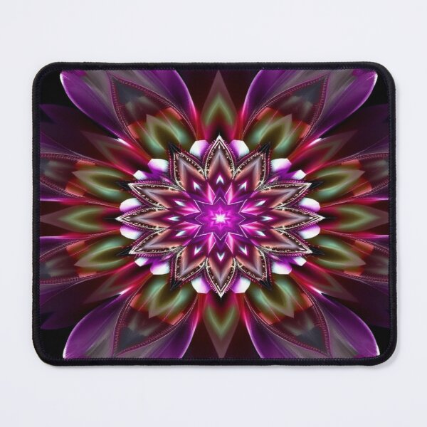 Item preview, Neo-Botanic Matrix “Fractal Bloom” | Amethyst and Jade Geometric Floral Pattern designed and sold by CMdigit.