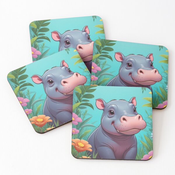 Item preview, Smiling baby Hippopotamus (Hippo) designed and sold by Sweet Dreams Ambience.