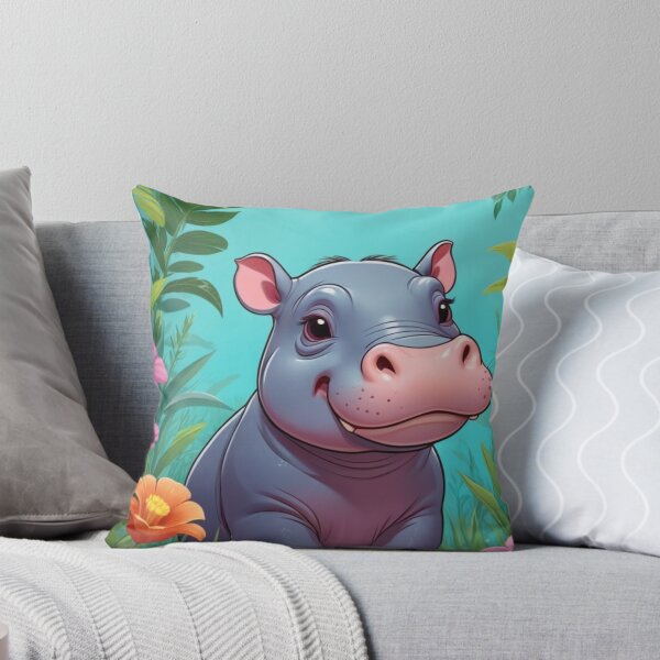 Item preview, Smiling baby Hippopotamus (Hippo) designed and sold by Sweet Dreams Ambience.