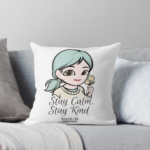 Item preview, Peaceful Kawaii "Stay Calm, Stay Kind" Design – Soft Girl Aesthetic & Gentle Mindfulness Art designed and sold by P-L-Sardines.