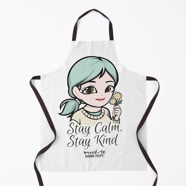 Item preview, Peaceful Kawaii "Stay Calm, Stay Kind" Design – Soft Girl Aesthetic & Gentle Mindfulness Art designed and sold by P-L-Sardines.
