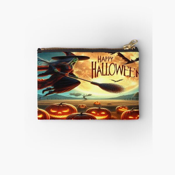 Item preview, Witch Over the Pumpkin Field – Halloween Moon Ride designed and sold by daweave77.