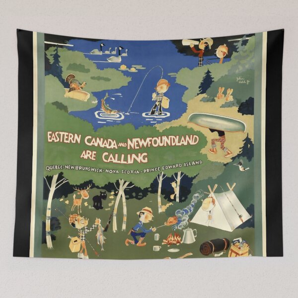Item preview, Vibrant Vintage Travel Poster | Explore Eastern Canada & Newfoundland | Mid-Century Art | Outdoor Adventure  Wildlife designed and sold by artofuniverse.