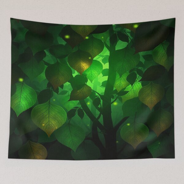 Item preview, Neo-Botanic Matrix “Synthetic Canopy” | Emerald Forest Tech-Leaf Pattern designed and sold by CMdigit.