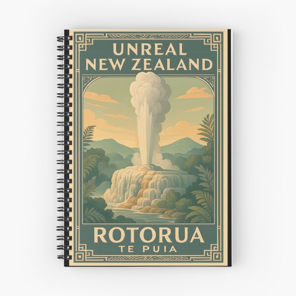 Item preview, Te Puia Geysers – Vintage Art Deco Rotorua, New Zealand designed and sold by Cosmopolis.