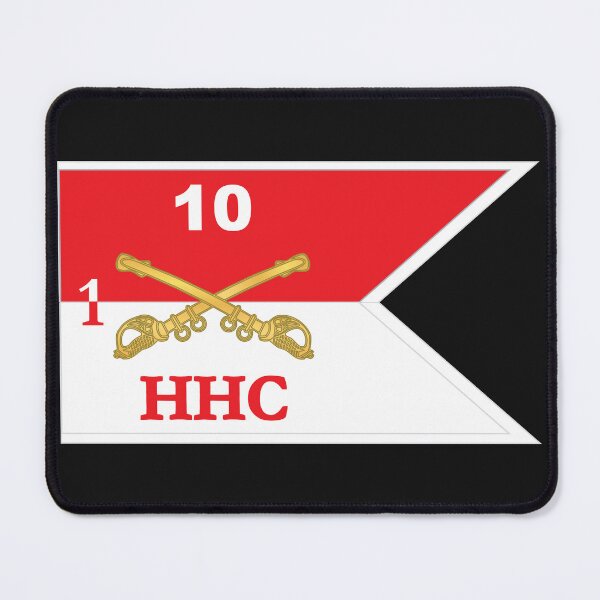 Item preview, Army - HHC Troop - 1st Squadron, 10th Cavalry Guidon w White Boundries X 300 designed and sold by Military Insignia Products.