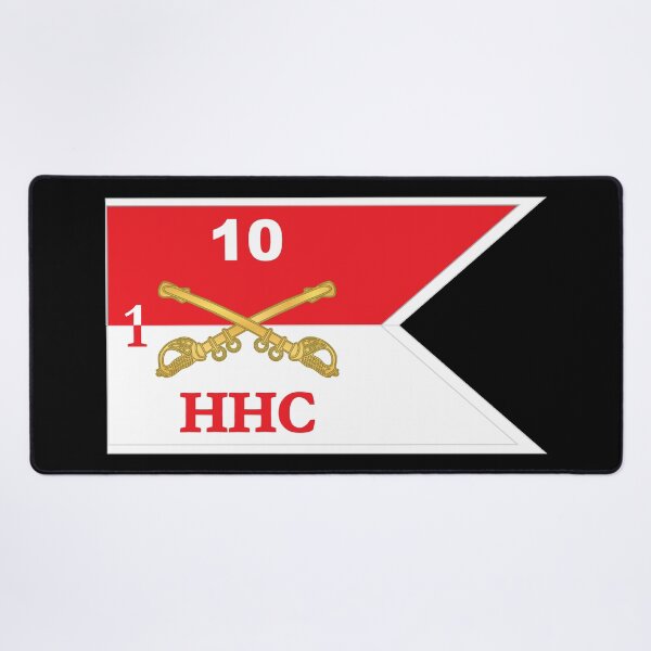 Item preview, Army - HHC Troop - 1st Squadron, 10th Cavalry Guidon w White Boundries X 300 designed and sold by Military Insignia Products.