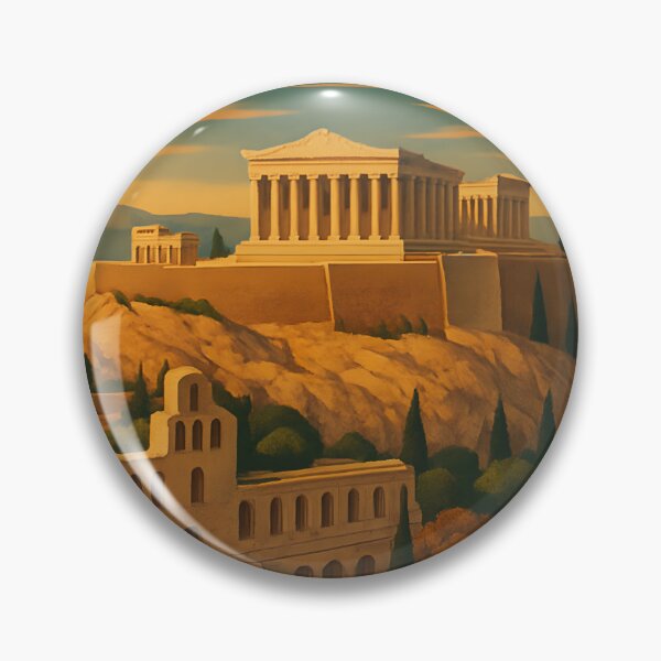 Item preview, Acropolis of Athens – Vintage Art Deco Athens, Greece designed and sold by Cosmopolis.