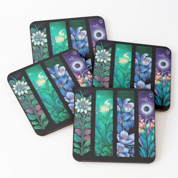 Item preview, Vibrant Purple Floral Stained Glass Panels designed and sold by LanaGustavsson.
