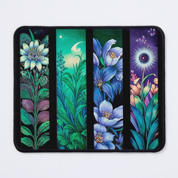 Item preview, Vibrant Purple Floral Stained Glass Panels designed and sold by LanaGustavsson.
