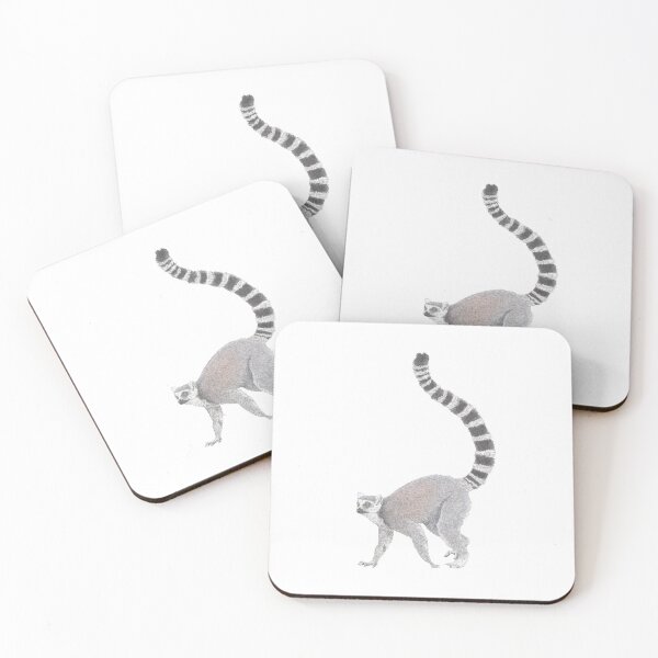 Item preview, Ring Tailed Lemur Monkey Wildlife Art designed and sold by Lauren Fitton Illustration.