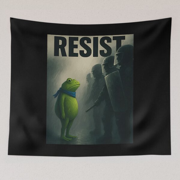 Item preview, Resist Frog - Free Portland, Freedom Frog, Anti Maga, Activist, Political, Anti-ICE designed and sold by cloudline-scb.