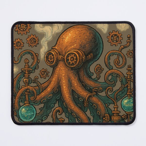 Item preview, Steampunk Octopus Engineer – The Inventor of the Deep designed and sold by TrendznHitz.