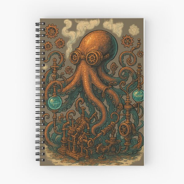 Item preview, Steampunk Octopus Engineer – The Inventor of the Deep designed and sold by TrendznHitz.