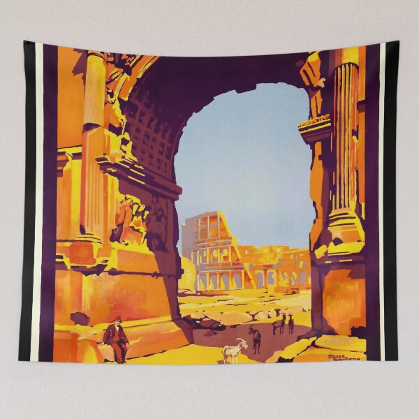 Item preview, Vintage Rome Travel Poster | Art Deco Style | 1921 Roger Broders | Rome Express Train Advertisement | Historical Wall Art designed and sold by artofuniverse.