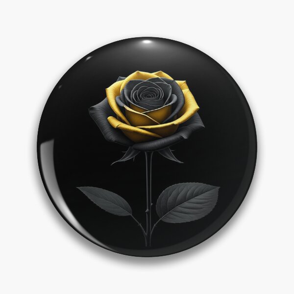 Item preview, Black and Gold Rose – High-Resolution Minimalist Floral Art with Dramatic Contrast on Black Background designed and sold by PixelVibe782.