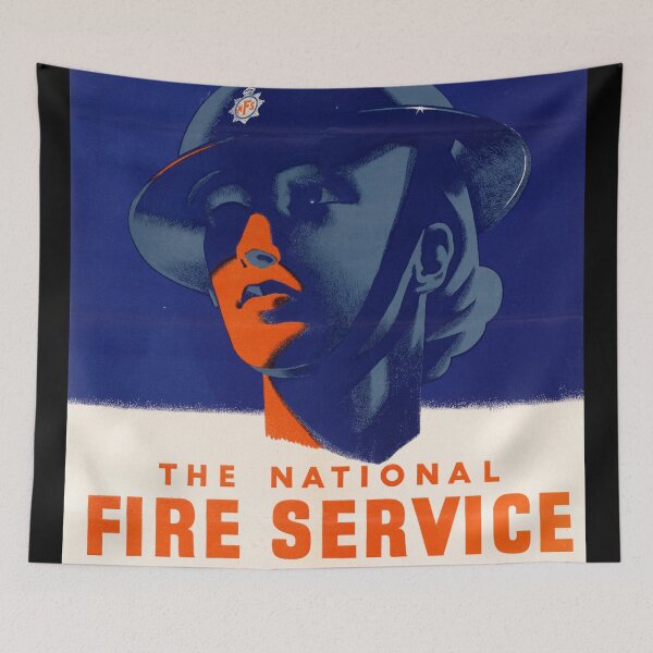 Item preview, Vintage WWII Women's Recruitment Poster | Join the National Fire Service | Bold Wartime Propaganda Art Print designed and sold by artofuniverse.