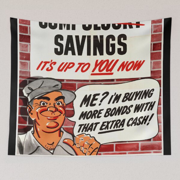 Item preview, WWII Propaganda Poster | Buy War Bonds & Support the Effort | Voluntary Savings | Vintage Art Print | Patriotic Home Decor designed and sold by artofuniverse.