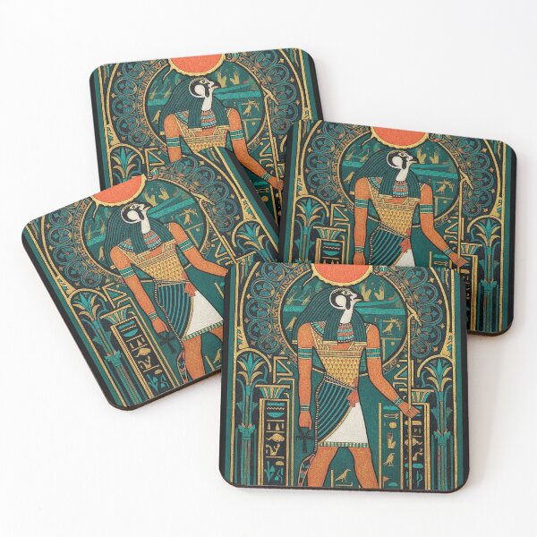 Item preview, Winged Horus God Profile Bust | Egyptian Revival Art Deco Nouveau | Luxury Gallery Art Print designed and sold by Vintage Poster Gallery.