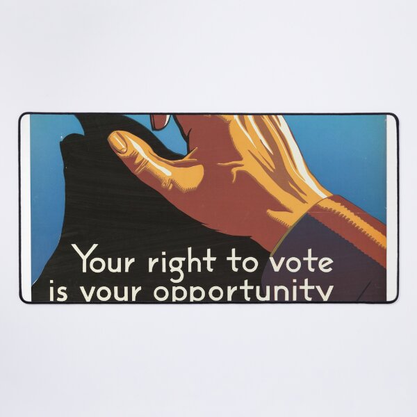 Item preview, WWII Propaganda Poster | American Freedom & Democracy Art | Vote to Protect Your Rights | Vintage Patriotic Wall Decor designed and sold by artofuniverse.