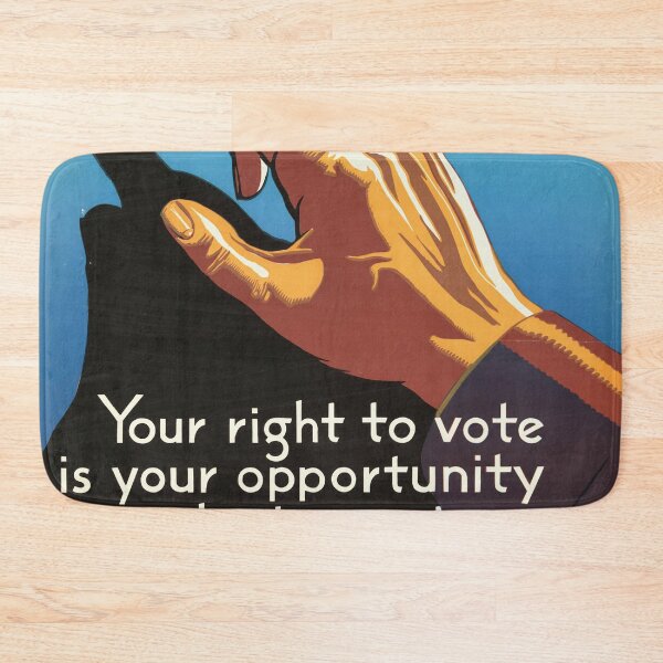 Item preview, WWII Propaganda Poster | American Freedom & Democracy Art | Vote to Protect Your Rights | Vintage Patriotic Wall Decor designed and sold by artofuniverse.