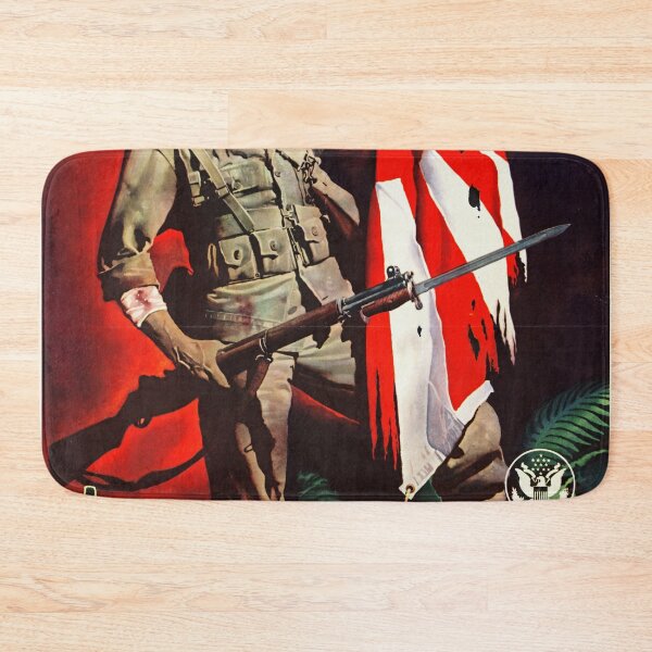 Item preview, Vintage WWII US Army Poster | Collect Metal for Munitions | Patriotic Soldier with Rifle &  Flag | Wartime Propaganda Art designed and sold by artofuniverse.