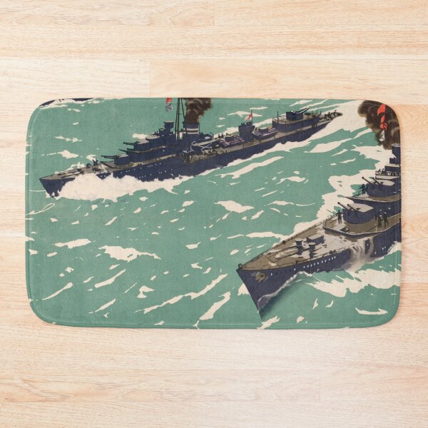 Item preview, Vintage WWII Propaganda Poster | British Warships at Sea | Norman Wilkinson Art Print | Naval Power & War Savings Art designed and sold by artofuniverse.