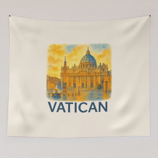 Item preview, Vatican St. Peter’s Basilica Watercolor designed and sold by Bratak.