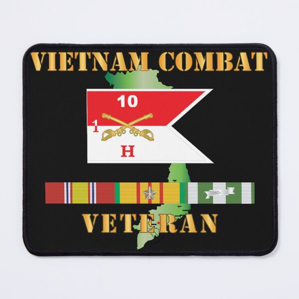 Item preview, Army - Hotel Troop - 1st Squadron, 10th Cavalry Guidon w White Boundries - Vietnam Combat Veteran w VN SVC X 300 designed and sold by Military Insignia Products.