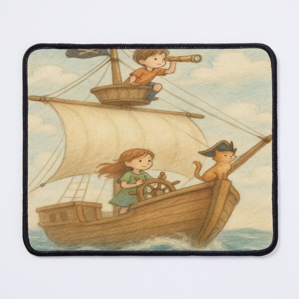 Item preview, Captain Cat and the Young Crew – Dreamy Pirate Voyage by GGSTCraft designed and sold by ggstcraft.