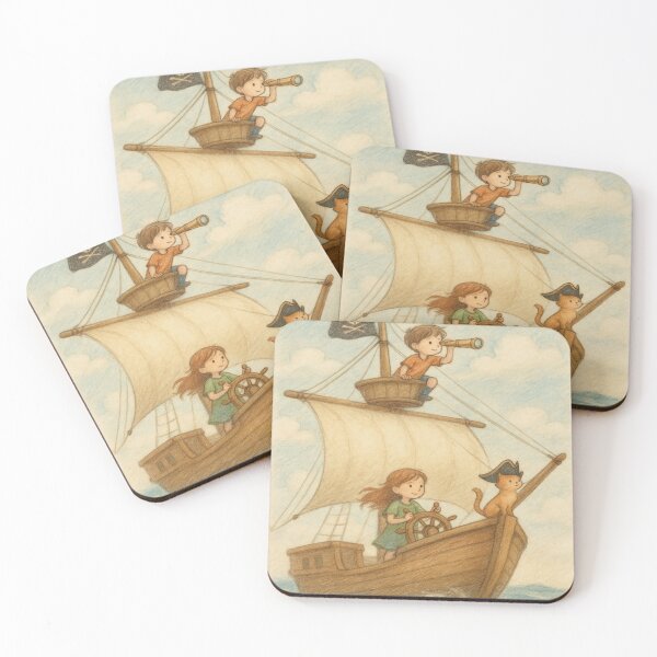 Item preview, Captain Cat and the Young Crew – Dreamy Pirate Voyage by GGSTCraft designed and sold by ggstcraft.