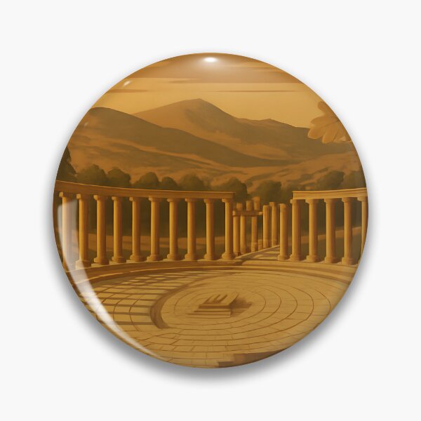 Item preview, Oval Plaza – Vintage Jerash, Jordan Art Deco Poster designed and sold by Cosmopolis.