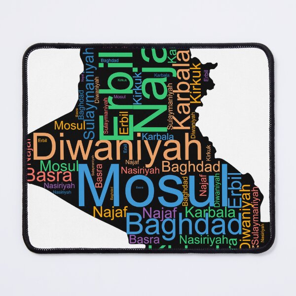 Item preview, Iraq City Names Word Art designed and sold by TheIconSmith.