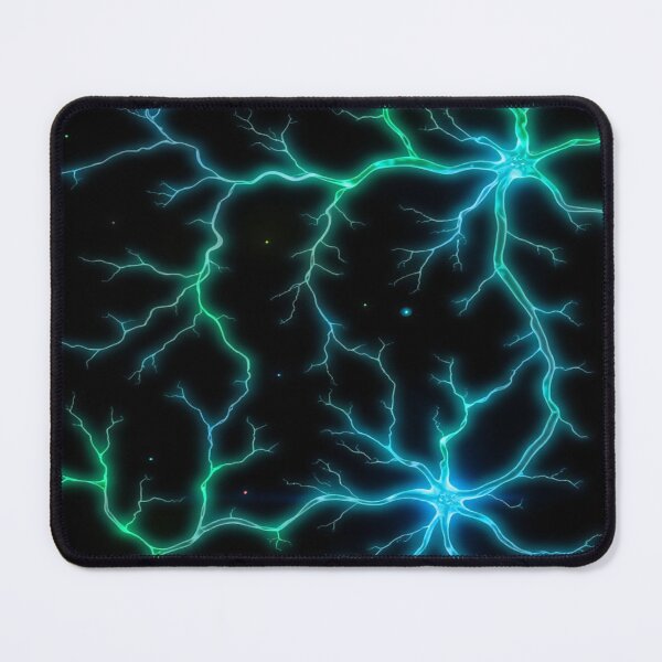 Item preview, Neo-Botanic Matrix “Neural Vine” | Electric Blue and Green Organic Circuit Pattern designed and sold by CMdigit.