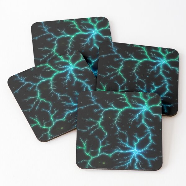 Item preview, Neo-Botanic Matrix “Neural Vine” | Electric Blue and Green Organic Circuit Pattern designed and sold by CMdigit.