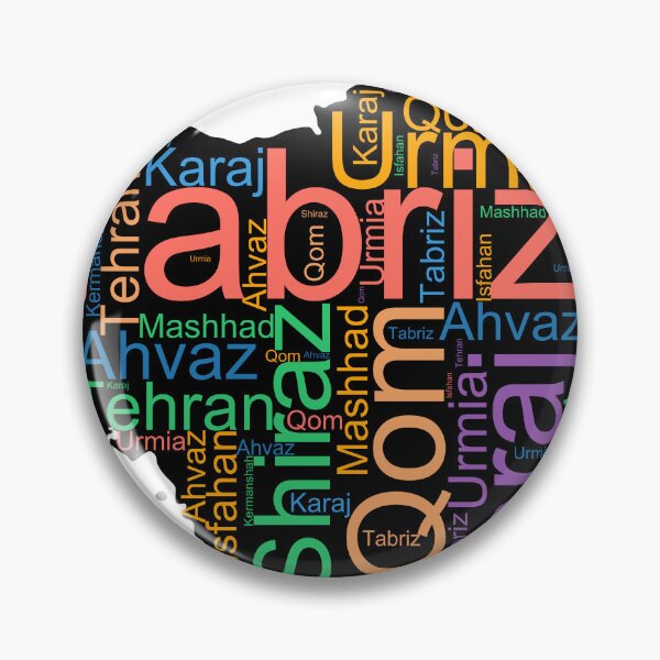 Item preview, Iran City Names Word Art designed and sold by TheIconSmith.