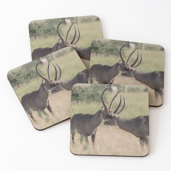 Item preview, Two Hearts at the Water’s Edge — Waterbuck Pair in the Savanna designed and sold by DavideAntoniani.