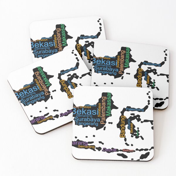 Item preview, Indonesia City Names Word Art designed and sold by TheIconSmith.