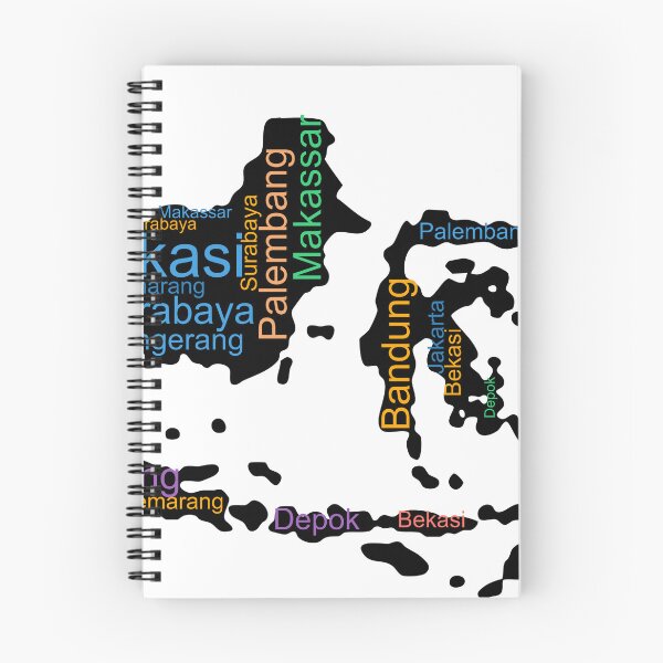 Item preview, Indonesia City Names Word Art designed and sold by TheIconSmith.