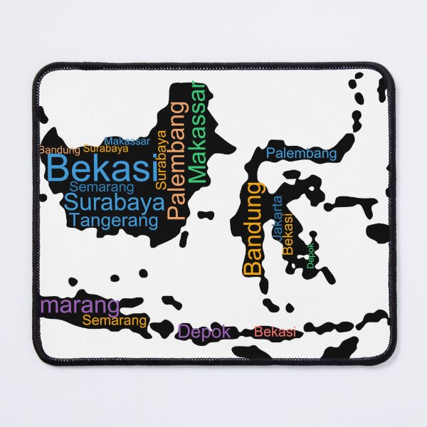 Item preview, Indonesia City Names Word Art designed and sold by TheIconSmith.