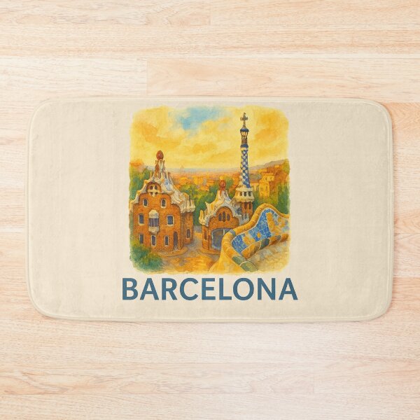 Item preview, Barcelona Park Güell Watercolor designed and sold by Bratak.